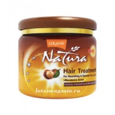 Lolane Hair Treatment Лечебная маска для придания волосам блеска с маслом ореха макадамии 500мл